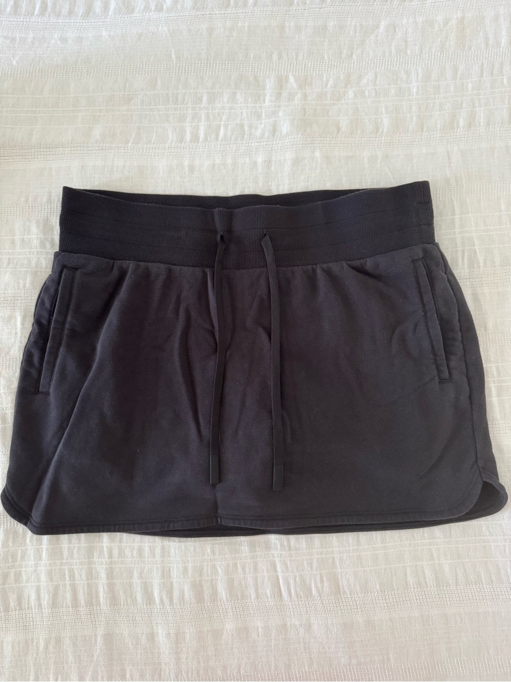 JoyLab Black Knit Elastic-Waist Mini Skirt